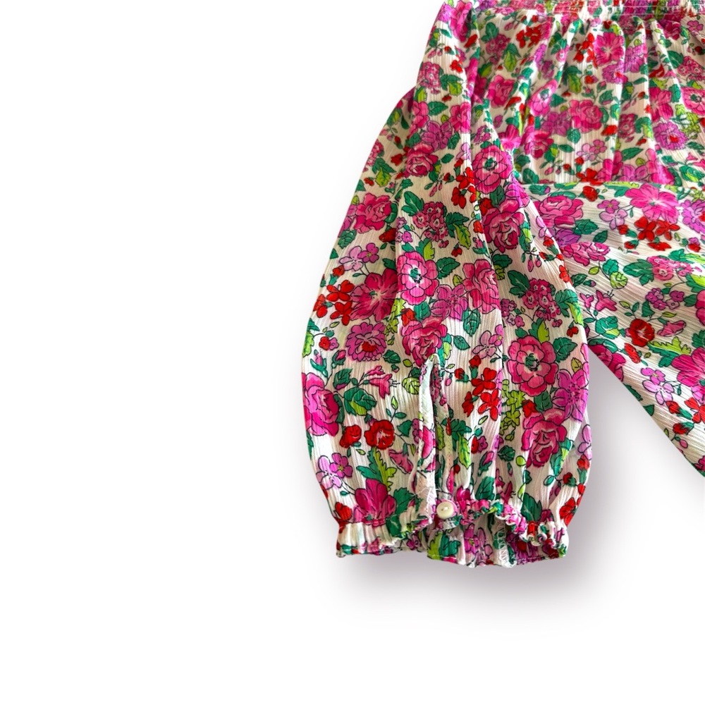 Abercrombie & Fitch Women’s Multicolor Floral 3/4 Sleeved Blouse - Picture 5 of 9